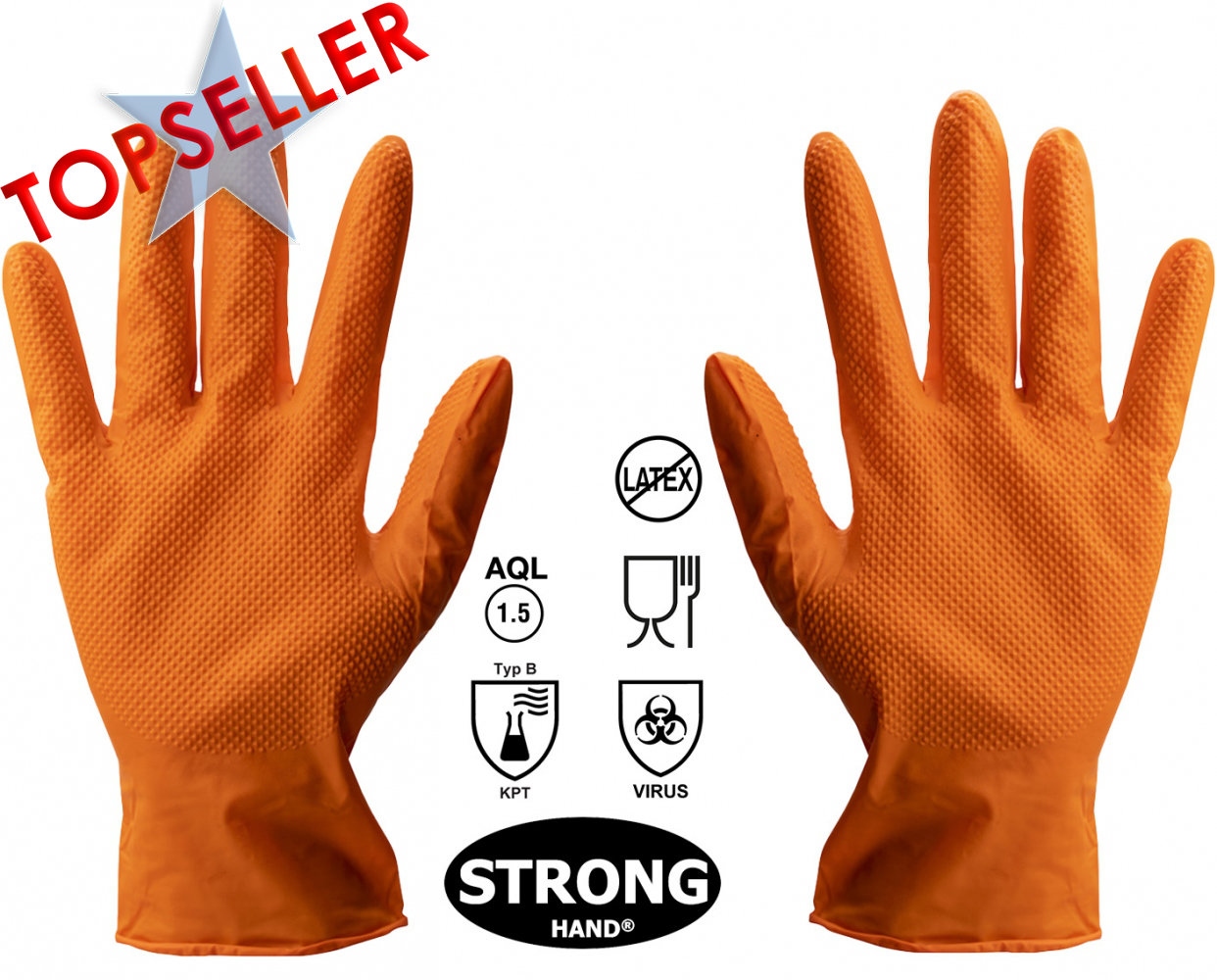 pics/Feldtmann 2016/Handschutz/google/optimiert/weitere/stronghand-0424-grip-orange-box-50-nitril-arbeitshandschuhe-puderfrei-orange-en374-topseller.jpg